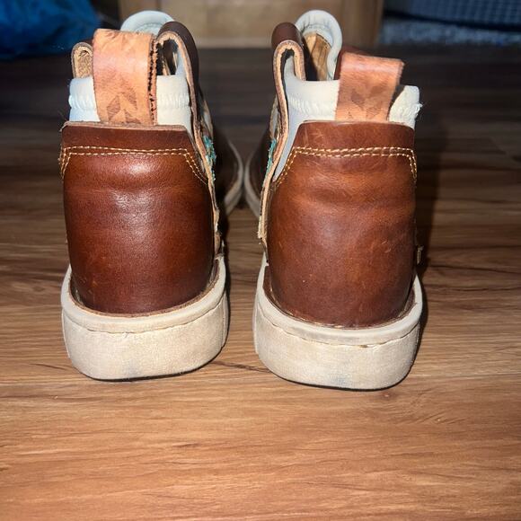 Tony Lama Brown Leather Slip-On Western Chelsea Boots Women’s Size 8 - Picture 6 of 15